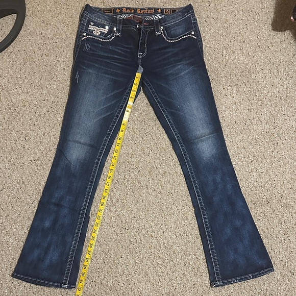 Rock Revival Dark Blue Flare Jeans - Picture 1 of 4